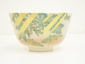 道具 ] - 道具 京焼 花房美峰造 色絵日差森之図茶碗（共箱）ネット